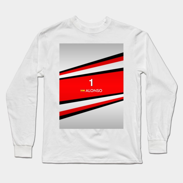 F1 2007 - #1 Alonso Long Sleeve T-Shirt by sednoid